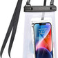 Large Waterproof Phone Pouch Universal Phone Waterproof Case for iPhone 15 14 13 12 Pro Max Galaxy S22 S21 IPX8 Water Proof Dry Bag with Wide Lanyard Large Capacity Waterproof Bag for Swimming