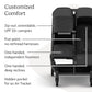 UPPAbaby Minu Duo Side-by-Side Double Stroller - Lightweight + Compact Design for Travel - Easy Fold- from Birth to Toddler - Independent Recline - Jake (Charcoal/Carbon Frame/Black Leather)