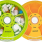 INVODA Weekly Pill Organizer 7 Compartment Rotating Pill Box for Daily Medication & Vitamins - Portable Travel Pill Case Fish Oil Supplements Vitamins Organizer (Green+Orange)