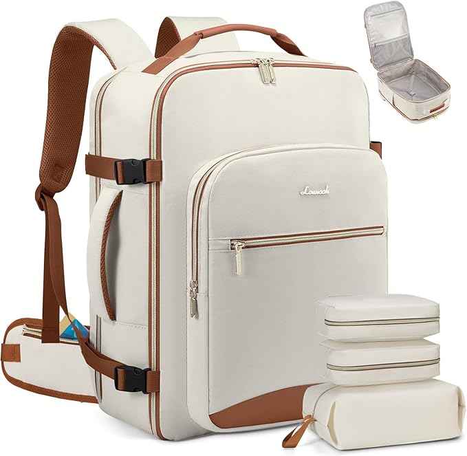 LOVEVOOK Travel Backpack for Women with Waist Strap,40L Cute Carry on Backpack Travels Essentials Personal Item Backpack for Traveling on Airplane,Large Carry on Luggage Travel Bag Flight Approved