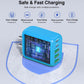 2-Pack USB C Wall Charger Block,50W 5-Port C Charger Fast Charging Block PD Power Adapter +QC 3.0 Multiport Type C Box Charger Cube USB A Wall Plug for iPhone 16/15/14/13 Pro Max,Samsung Galaxy(Blue) - Roamly