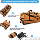 Vomgomfom Wheeled Collapsible Duffel Bag,110L-140L Expandable Checked Luggage, No-Telescopic-Handle with Anti-Burst Zipper & Reinforced Frame,Brown - Roamly