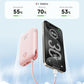 Power Bank 20000mAh 30W Fast Charging Portable Charger with Built-in Cables & LED Display, USB C Battery Pack for iPhone 16/15/14, Samsung, iPad and Android Phones, Ideal for Travel -Light Pink