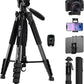 MACTREM 75 Inch Camera Tripod for Sony Canon Nikon, Lightweight Travel Video Aluminum Tripod Stand with Cell Phone Mount for iPad Phone