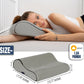 Travel & Camping Comfortable Memory Foam Pillow – Easy to Carry Portable Bag – Temperature Regulating Pillow Case (Grey Contour)