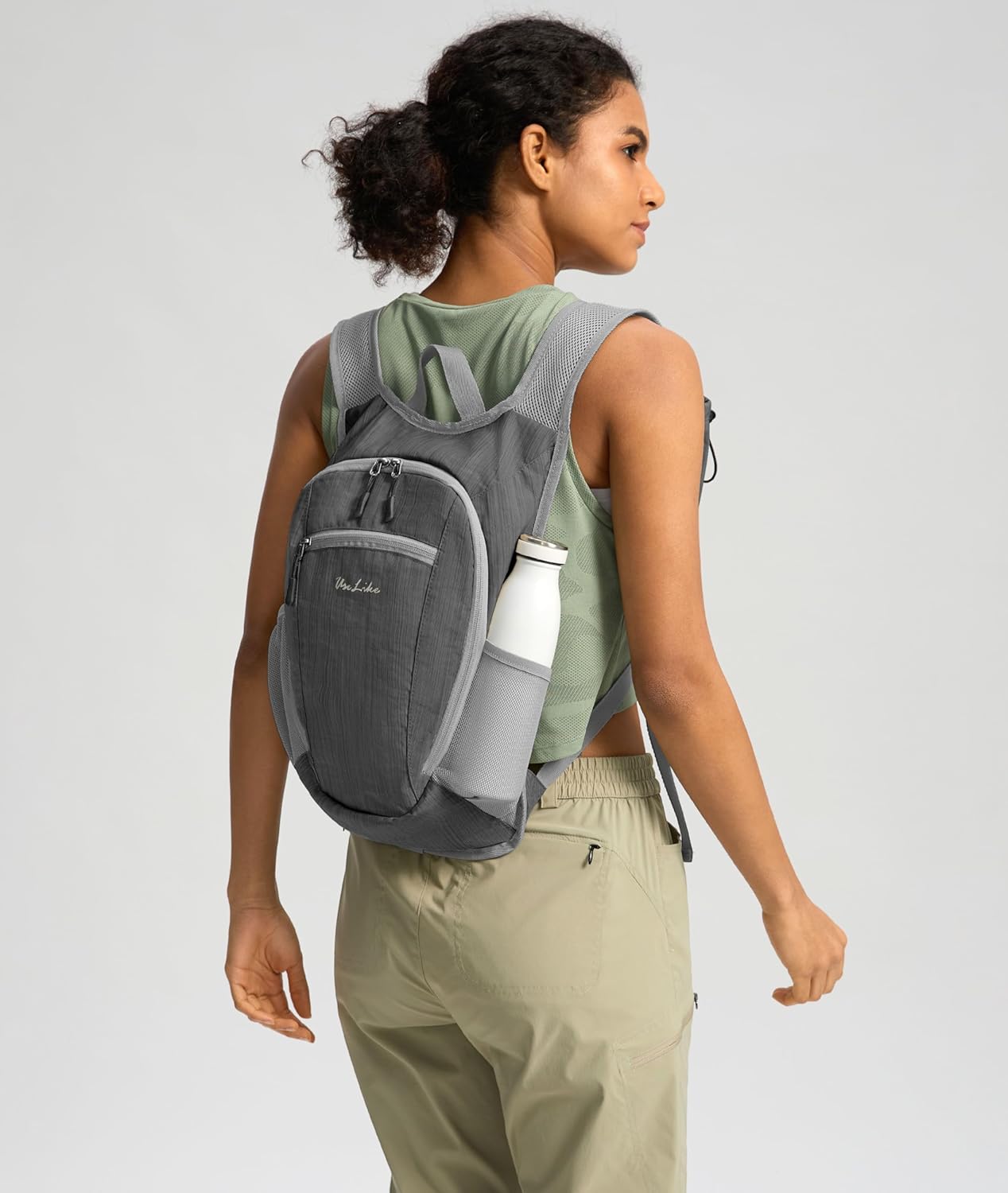 10L Small Hiking Backpack Travel Daypack Lightweight Packable Back Pack for Women Men(Iron Grey) - Roamly