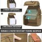HAMBOLY Fishing Backpack with Tackle Boxes, 50L Fishing Tackle Bag with Cooler & Rod Holders, Waterproof Tackle Bag for Men