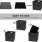 Posprica Fabric Storage Cubes,13×13×13 cube storage bins, Foldable Drawers Baskets Containers for Shelf Cabinet Bookcase,Thick and Heavy Duty (4pcs, Black)