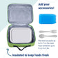 Wildkin Kids Insulated Lunch Box – Durable and Reusable for School & Travel - Parrot Green