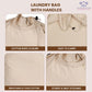 LFH Home Large Premium 100% Cotton Canvas Laundry Bag with Drawstring and Handles Heavy Duty, Multi-Use, and Washable for Home, Travel, College or Storage 28x40 (Pack of 6)-Natural