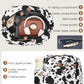 Travel Duffle Bag,Puffer Carry On Duffel Bag with Laptop Compartment Waterproof Overnight Weekender Bags for Women Large Hospital Tote Bags for Labor and Delivery(Medium,Cow Print)