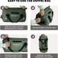 Waterproof Motorcycle Duffel Bag Roll Top Dry Duffel Bag with Quick-fixed Straps for Rafting, Boating, Kayaking, Travel, 50L(Army Green) - Roamly