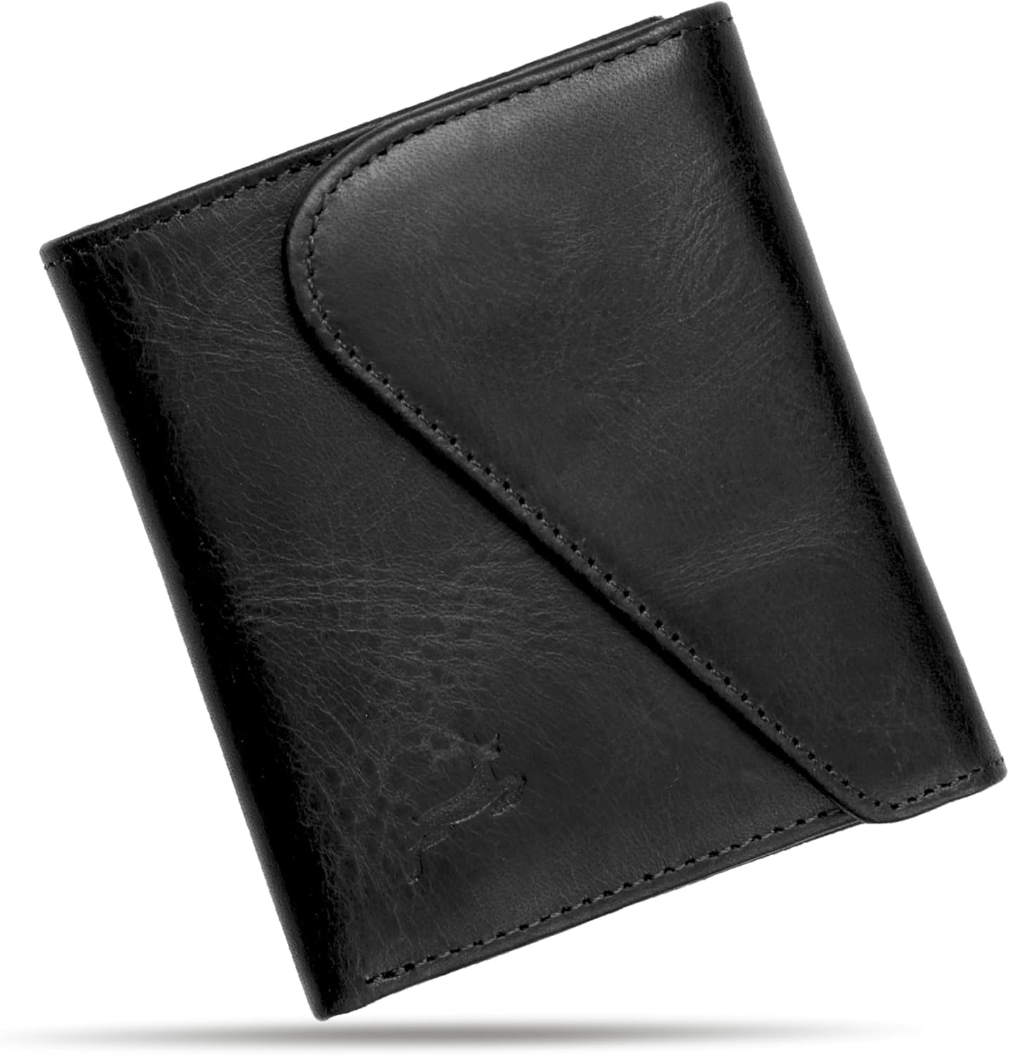 Leather RFID Wallet for Men, Slim Leather Mens Wallet, Handcraft Men's Wallets, Card Cases & Money Organizers, Magnetic Closure Sleek RFID Blocking Thin Mens Wallets with 9-12 Card Slots & Gift Box - Roamly