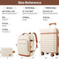 UKEIN Luggage Sets 3 Piece, Carry On Luggage 20In With Spinner Wheels,PC Hardside Suitcase Set with TSA Lock,Durable Carry On Suitcase With Travel Backpack for Men (Cream, 3 piece set (BP/20inch))