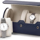 Oirlv PU Leather Watch Box for Mens Watch Organizer Case Jewelry Gift Box for Birthday Fathers Day Anniversary(2 slots, Royal Blue)