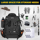Kalkal Fishing Tackle Backpack, 51L Water-Resistant Fishing Backpack with Cooler & 4 Rod Holder, Sunglasses Pocket, Fishing Tackle Bag Storage Fishing Gear, Fishing Gifts for Men Father