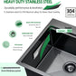 21 x 20 x 10 Drop-in Kitchen Sink - 16 Gauge Gunmetal Black Stainless Steel Workstation Single Bowl With Cutting Board
