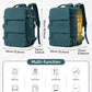 Vacuum Backpack With Vacuum Compression,Expanded Travel Laptop Backpacks For Women Men,Carry On Backpack Vacpack Backpacks With Pump Seal Packing, Personal Item Travel Bag Peacock Blue - Roamly