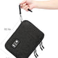 Luxtude Electronics Organizer, Portable Cable Organizer Bag for iPad 7.9'', Double Layer Travel Tech Bag&Cord Storage, Compact Cord Case&Charger Pouch,Electronics Carring Case for Phone/USB/SD