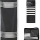 Nomadix Original Towel - Perfect for Beach, Pool, Travel, Camping, Yoga - Made with Recycled Materials - Super Absorbent - Sand Resistant - Poolside Black - 72.5x30