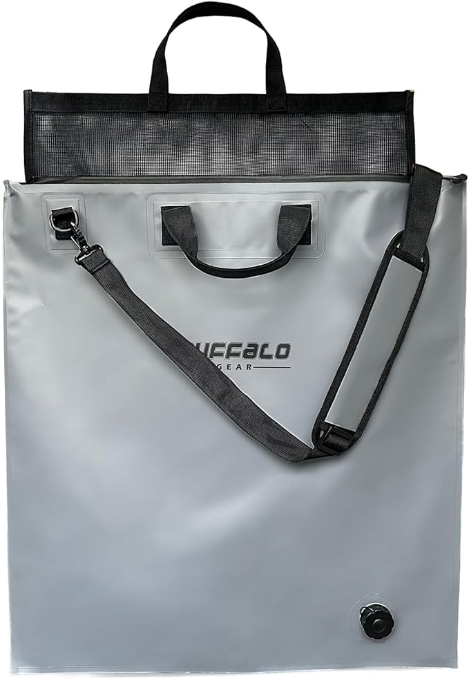 Buffalo Gear Fish Tournament Weigh in Bag for Bass Fishing, Heavy Duty Fish Bag for Caught Fish Waterproof,Leakproof,Puncture Resistant