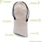 ZENPAC Cloth Shoe Bags for Travel, Beige Duster Flannel Pouch with Drawstring Closure, Washable Breathable Cotton Fabric for Luggage, 8x17, 4 Pack