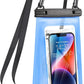 Large Waterproof Phone Pouch Universal Phone Waterproof Case for iPhone 15 14 13 12 11 Pro Max Galaxy S22 S21 IPX8 Water Proof Dry Bag with Wide Lanyard Waterproof Pouch for Swimming Rafting