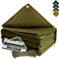FoundGo Canvas Tarp 8'*10' Heavy Duty Waterproof Tarps with Grommets, UV Resistant, 22 Mil Tarpaulin,14 oz Durable Cloth Covers for Car, Roof, Boat, Camp, Canopy, Woodpile with Ropes.8'*10'