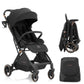 Gravity Folding Baby Stroller - Portable Travel Toddler Stroller w/Adjustable Backrest & Canopy, Lightweight and UV Protected, One-Hand Automatic Folding - Black