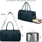 Weekender Travel Duffle Bag for Women - Carry on Bag with Shoe Compartment Overnight Bags with Toiletry Bag Wet Pocket Weekend Traveling Yoga Gym Hospital Bags for Labor and Delivery Blue