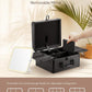 OMIRO Makeup Case, Makeup Bag with Light Up Mirror Set, Makeup Organizer Bag with Magnet Makeup Mirror for Women and Girls