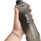 GYGYL Soft Flask, TPU Collapsible Soft Water Bottle for Hydration Pack, Running Vest, Leak-Proof Folding Water Bottle for Hiking Cycling Climbing Jogging-500ml Grey