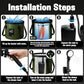Portable Camping Shower, 6000mAh Rechargeable Shower Pump, Large Capacity Foldable Bucket, 6' 7" Filtered Shower Head, Summer Beach, Outdoor Camp Showering, Hiking, Pet Bath, RV Car Wash, Water Plant