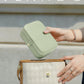 Vlando Travel Jewelry Case, PU Leather Travel Jewelry Box with Earring Holder, Portable Display Small Jewelry Box for Mothers Day Women Girls Gift - Green