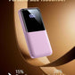 Portable Charger Power Bank - 15,000mAh Battery Pack Portable Phone Charger with Built in Cable 22.5W Fast Charging Powerbank Compatible with iPhone Android Samsung Phone, Lavender