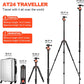 GEEKOTO 58” Magnetic Tripod, Compact Aluminum Alloy Lightweight Magsafe Camera Tripod with 360 Degree Panorama Ball Head, Professional Camera Tripod for Travelling, Learning and Working