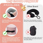 Junior Kids Travel Neck Pillow - Ergonomic Memory Foam Pillow for Airplane, Car, Booster Seat - Soft, Washable, Compact Travel Pillow with Strap - Light Pink - Ages 4-13