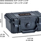 MEIJIA Portable All Weather IP67 Waterproof Protective Case, Hard Case,Camera Case With Customizable Foam,Fit Use of Drones, Cameras,Equipments (Black, 8.12x6.56x3.56inches)