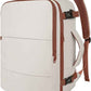Taygeer Backpack for Women, College Backpack with Laptop Compartment & Shoe Pouch, 35l Travel Laptop Mochila Carry On Luggage, Airline Approved Personal Item Bag For Weekender Gym Hiking, Khaki White