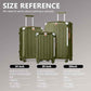 Joyway 5 Piece Luggage Set with Cup Holder, Expandable 25% Capacity, Includes Handbag, Anti Slip Wheels, Hook, Smart Carry On Suitcase for Men and Women, Spinner Travel DarkGreen