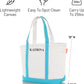 CB STATION Medium Classic Canvas Tote Bag for Women, Top Zipper Closure, Outer Pocket, Daily Essentials, Groceries, Traveling