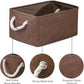 WarmHome Fabric Storage Bin Shelf Basket for Home, Closet(Brown-3 Pack, 13.8L9.8W6.7H)