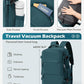 Vacuum Backpack Travel Laptop Backpacks For Women Men Carry On Backpack With Vacuum Compression Bags Seal Packing Personal Item Travel Bag Vacpack Backpacks Without Pump Peacock Blue - Roamly