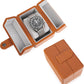 Single Travel Watch Case - Vintage Inspired - Exterior, Soft Microfiber Lining, Fits Up to 42mm Watches - Vegan Leather - Reliable Storage for Home or Travel