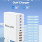 460W USB C Charger Block, 10-Port USB Charging Station GaN III PD Charger Type C & USB A, Dual 65W PC Laptop Fast Adapter for MacBook Pro/Air, iPhone, iPad, DELL, Samsung Galaxy, Android - White