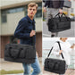 ZOMFELT Duffle Bag for travel, 40L Canvas Travel Duffel Bags for Men Women, Water Resistant Overnight Weekender Bag with Toiletry Bag & Shoe Compartment, Carry on Luggage Bag for Travel, Gym, Black - Roamly