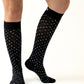 Medical Grade Compression Socks for Men & Women 15-20 mmHg by OrthoSleeve (Black Polka Dot, X-Large)