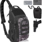 DBTAC Tactical Personal Defense EDC Bags & Packs | 10L Military Shoulder Backpack with Sling for Concealed Carry, Range, Travel, Hiking, Outdoor Sports (Black Obsidiann)