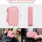 FYY Electronic Organizer, Travel Bag, Pouch, Carry Case Portable Waterproof Double Layers for Cable, Cord, Charger, Phone, Earphone Pink