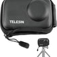 TELESIN Mini Carry Case Lens Protector for DJI Action 5 Pro Action 4 Action 3 Insta 360 Ace Insta360 Ace Pro Accessories, Mini Protective Carrying Bag Half Zipper for Selfie Stick Tripod Accessory